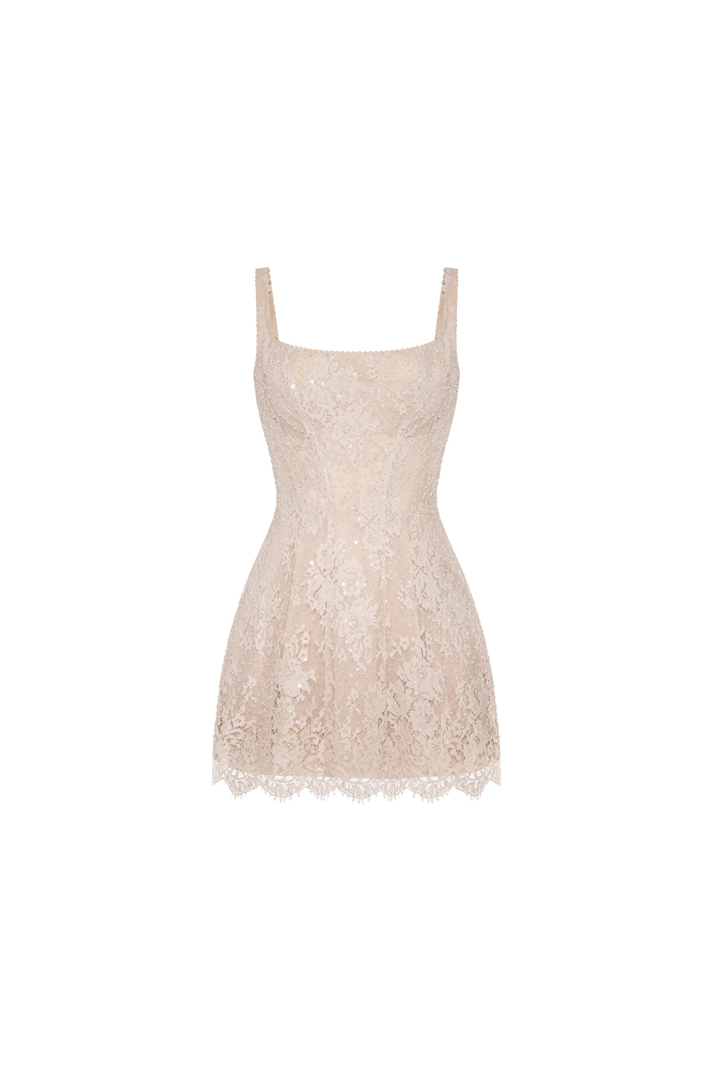 Бежева блискуча корсетна мінісукня