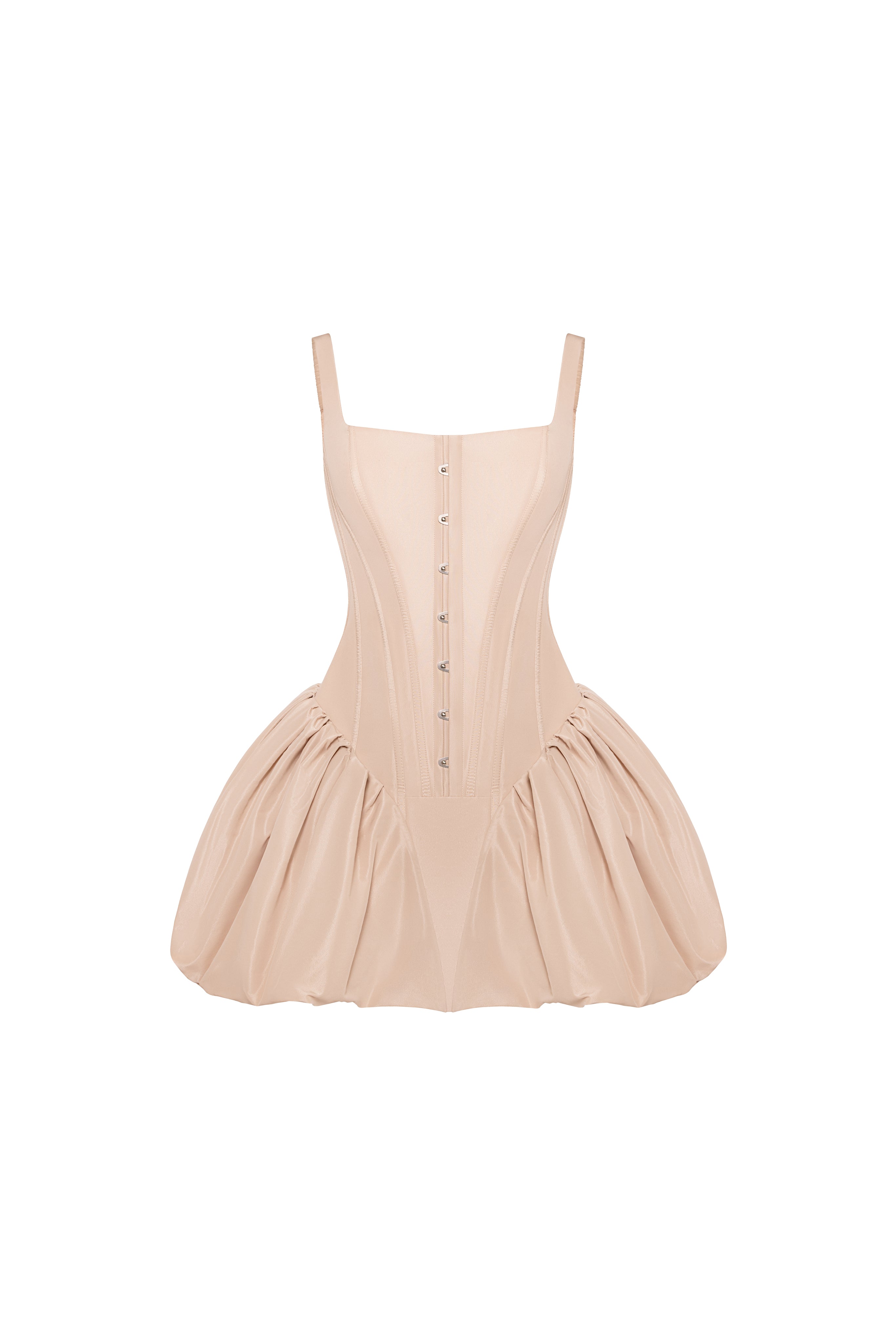 Корсетна мінісукня у кольорі капучино