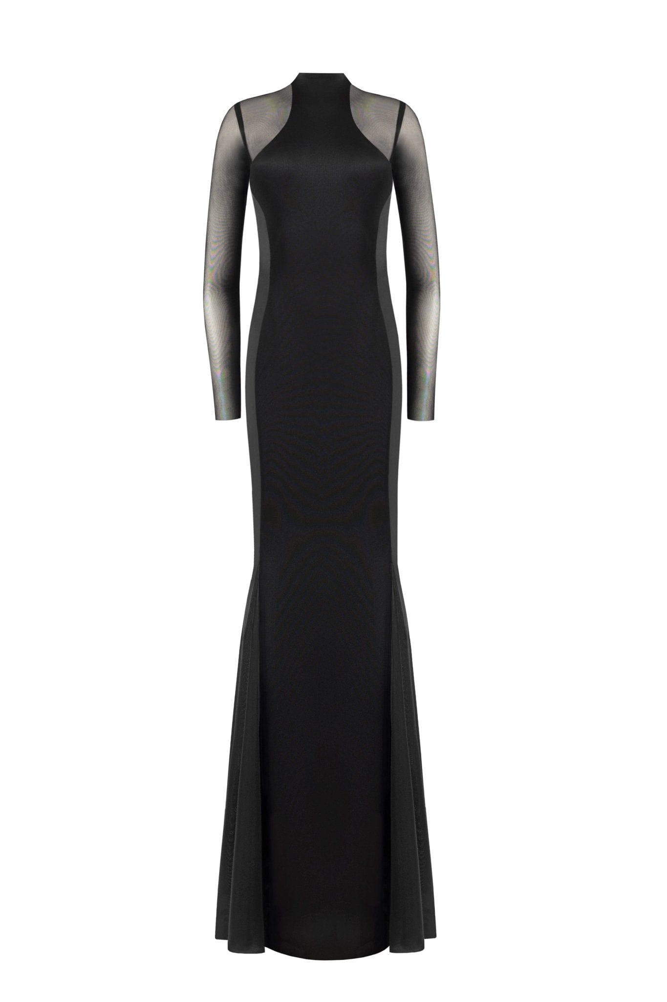 Showstopper black dress with semi-transparent inserts - Milla