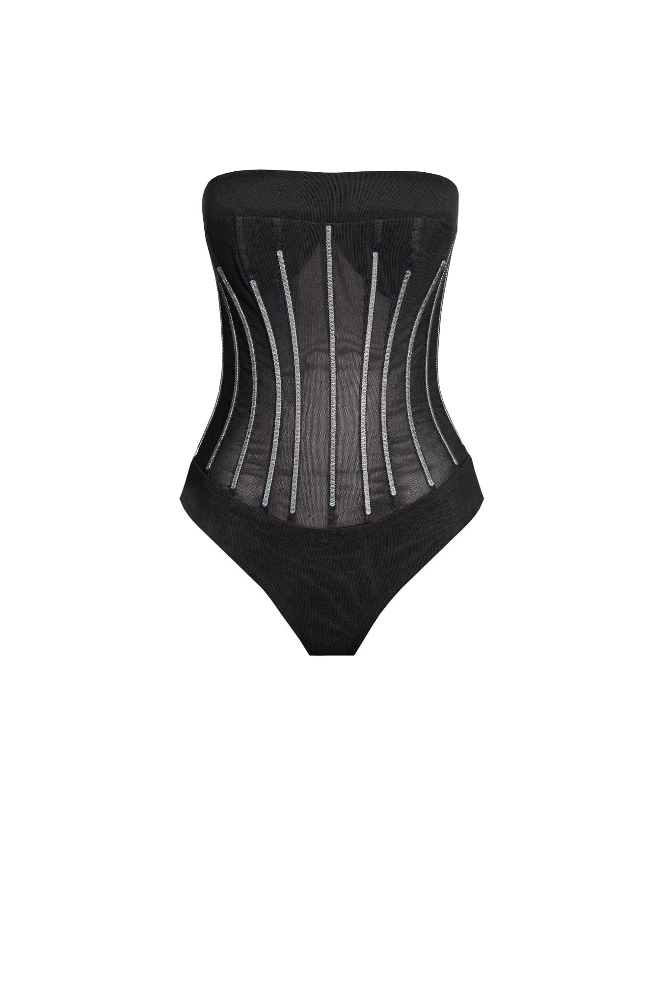 Crystal-covered fabulous black maxi dress - Milla