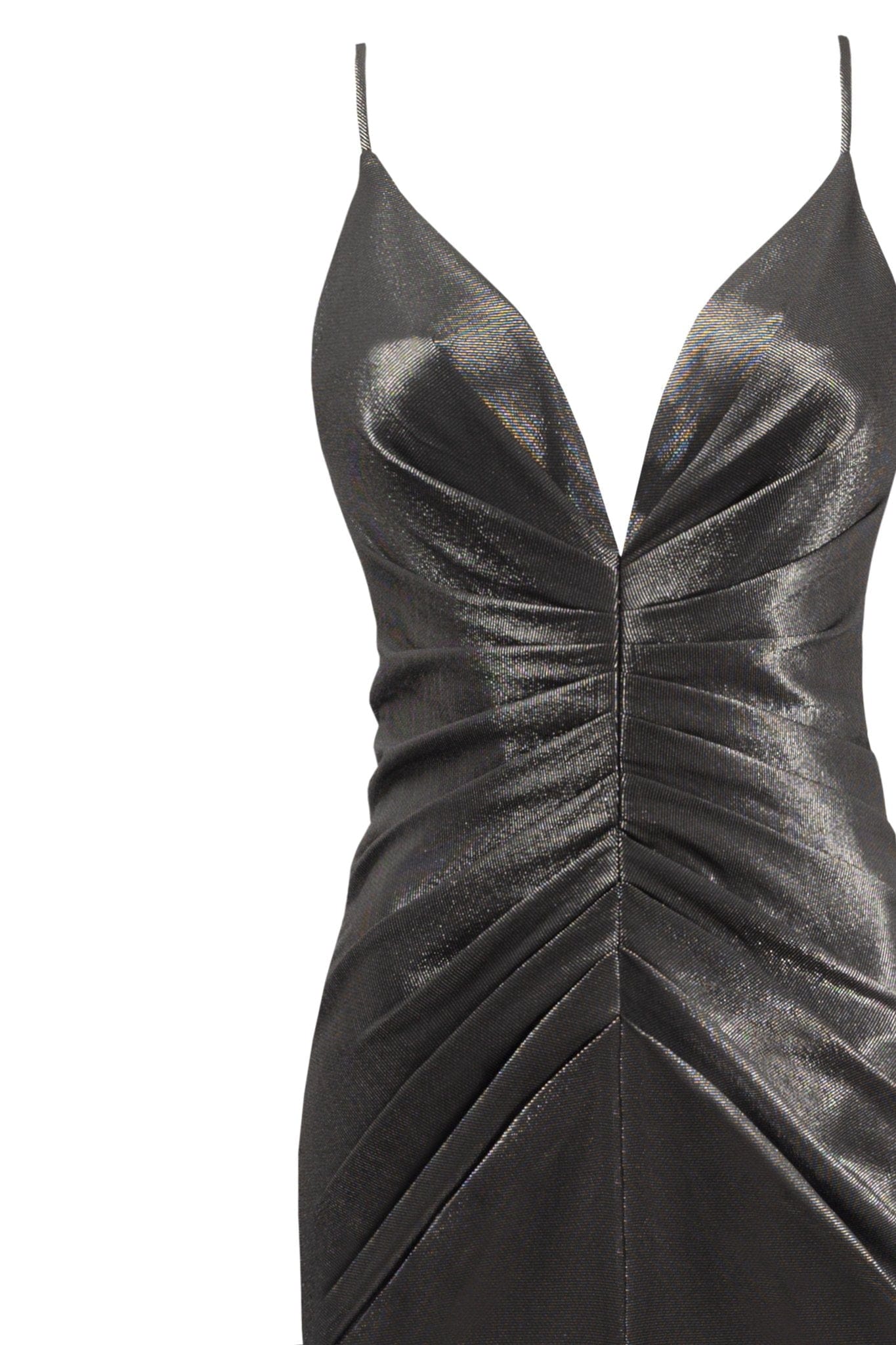 Smoky fitted maxi dress with high slit - Milla