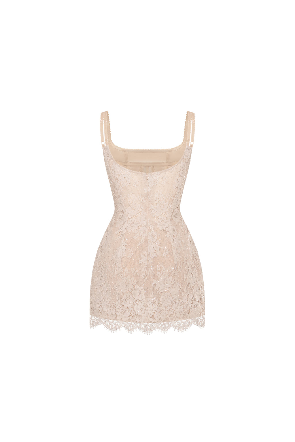 Бежева блискуча корсетна мінісукня