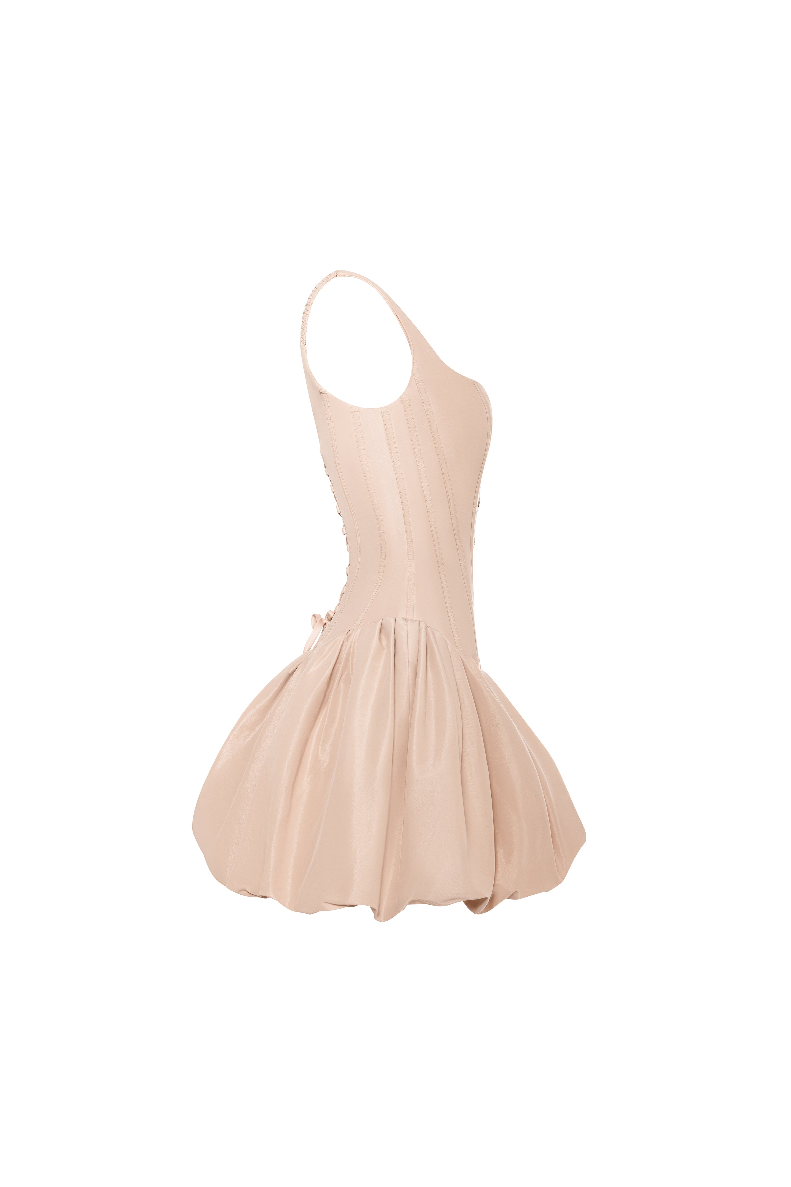 Корсетна мінісукня у кольорі капучино