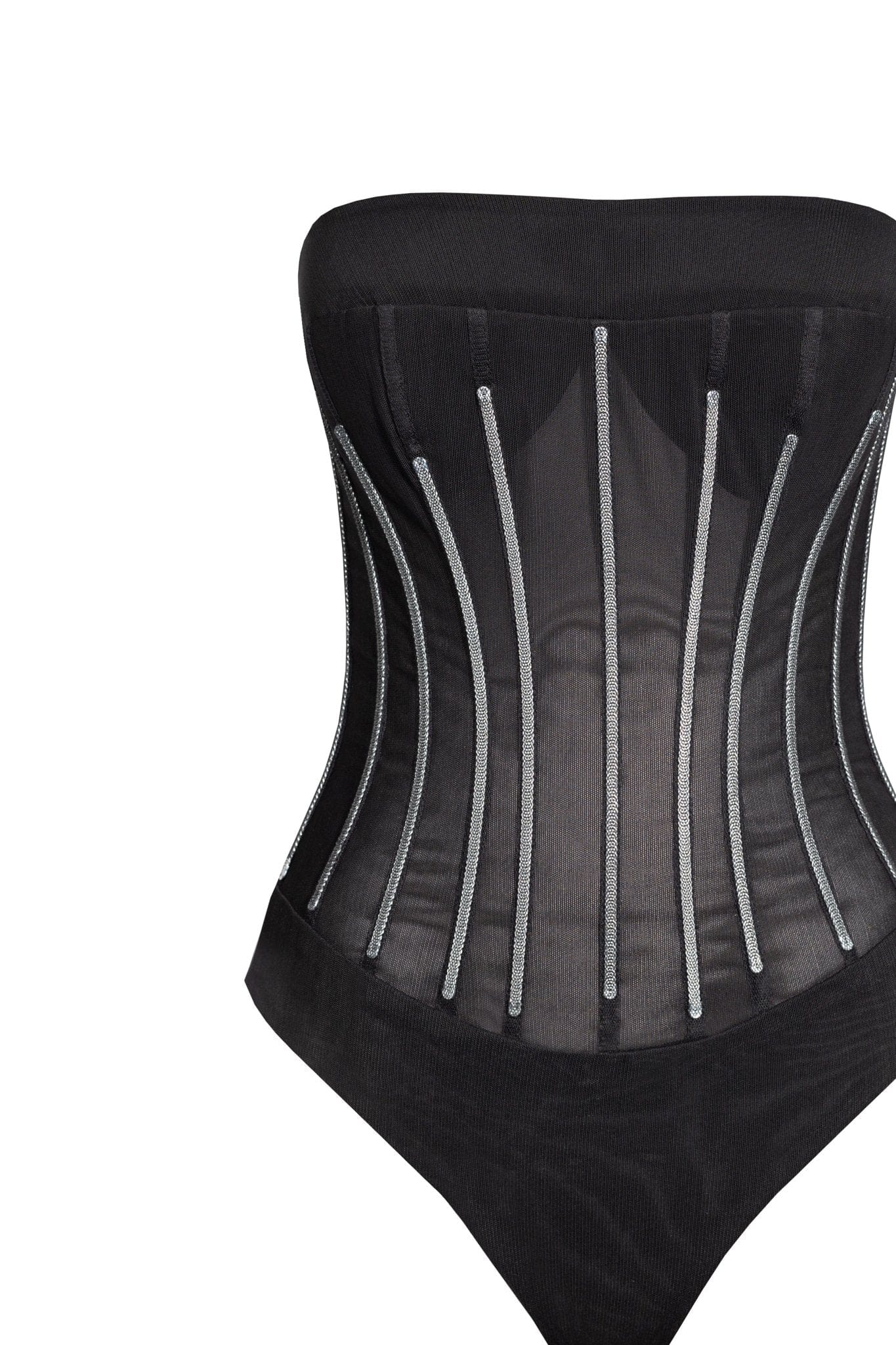 Crystal-covered fabulous black maxi dress - Milla