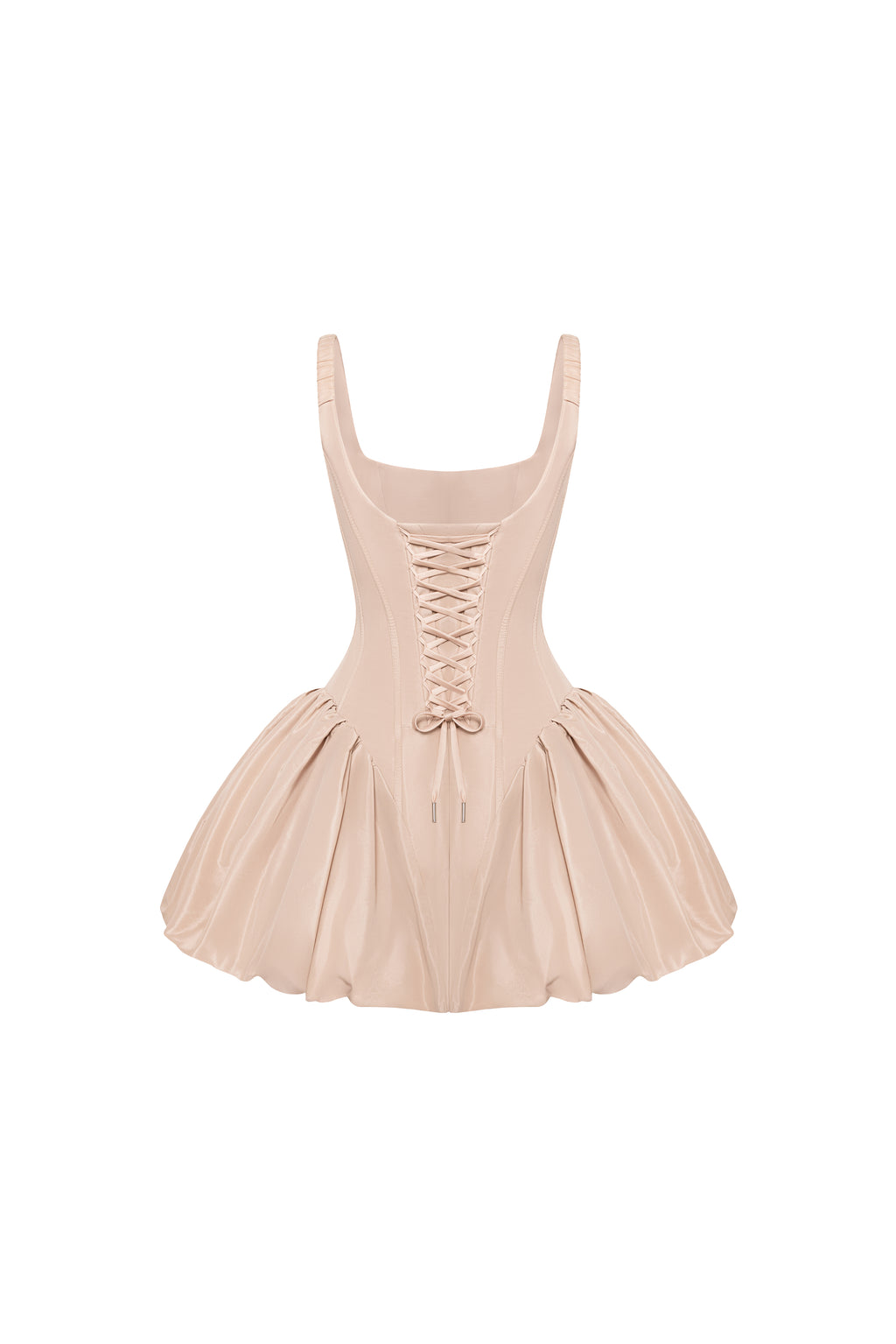 Корсетна мінісукня у кольорі капучино