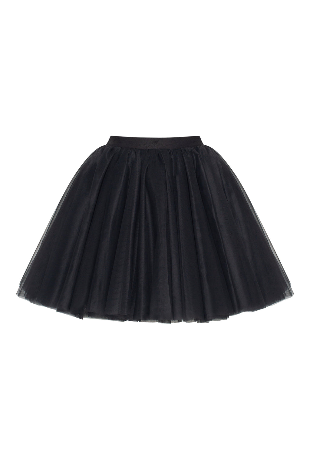 Чорна мініспідниця з органзи