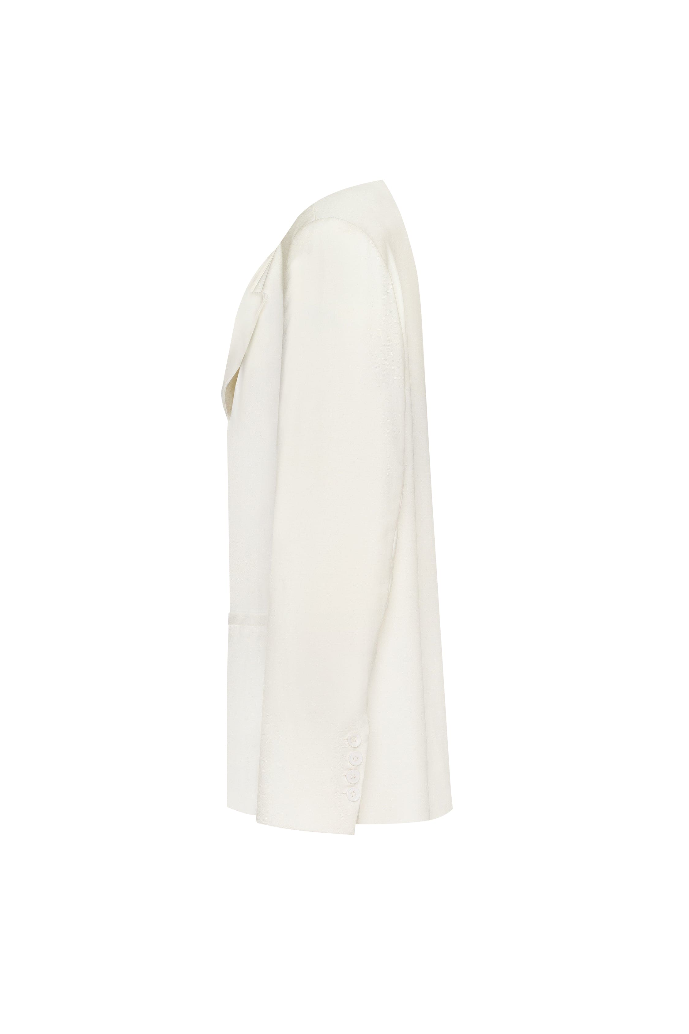 Білий однобортний оверсайз піджак