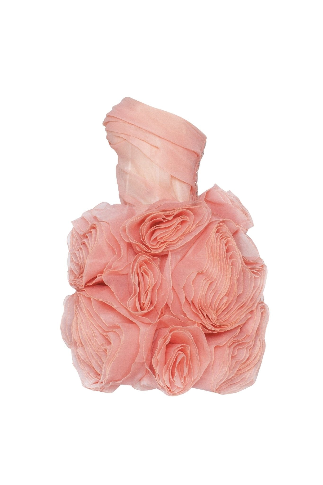 Appliquéd organza coral mini dress - Milla