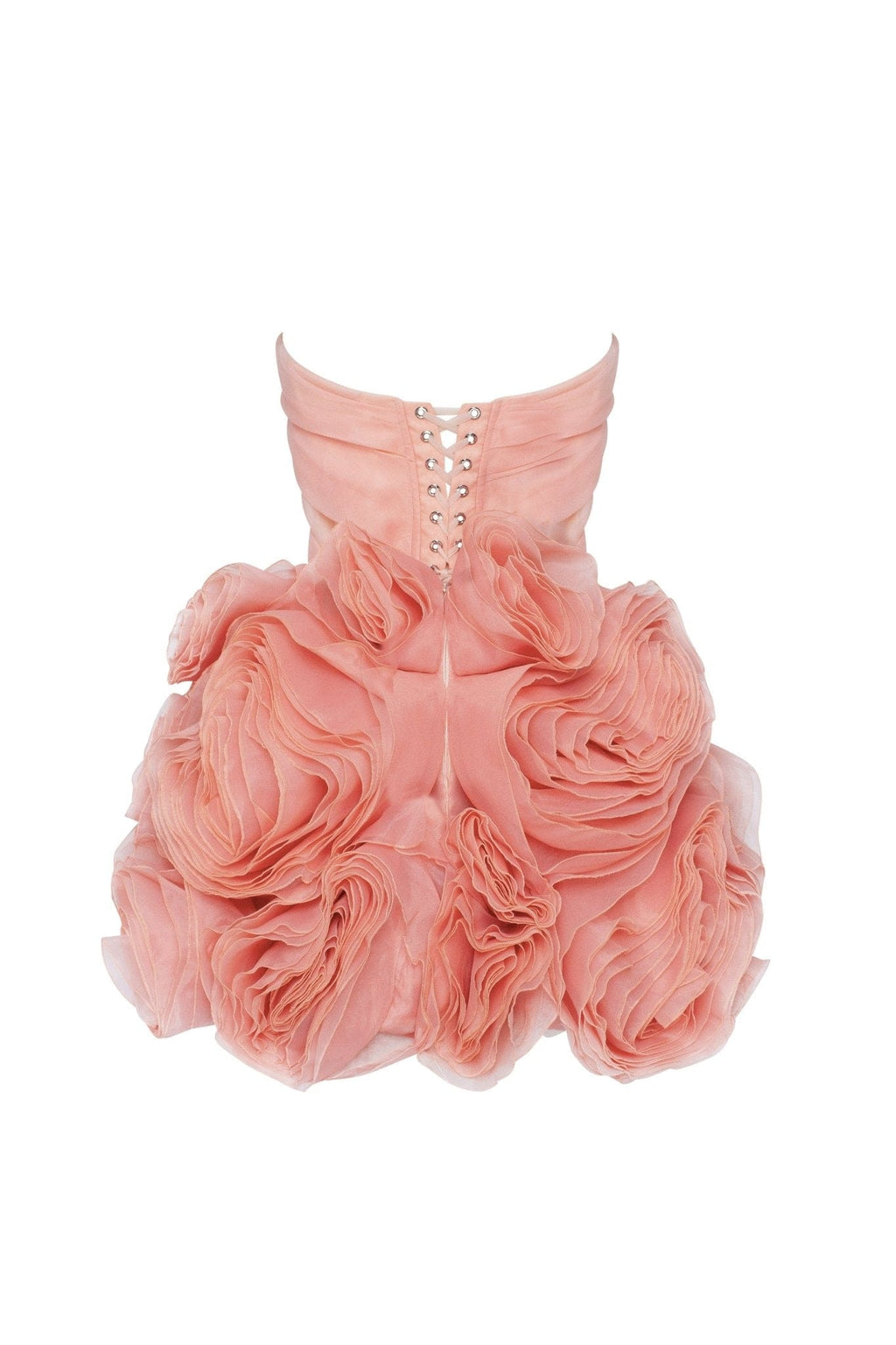 Appliquéd organza coral mini dress - Milla