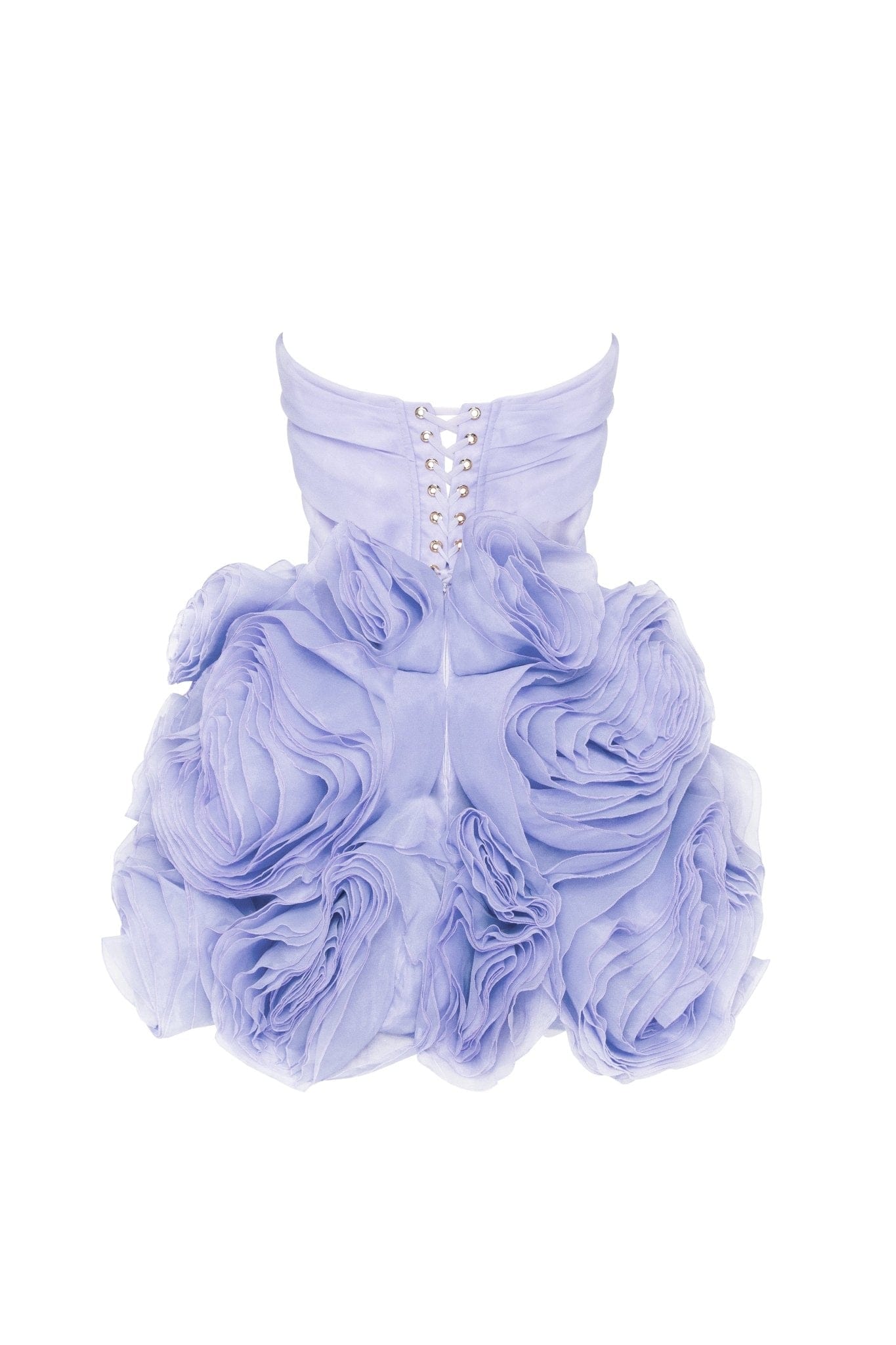 Appliquéd organza lavender mini dress - Milla