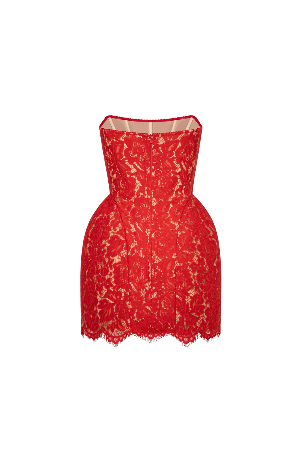 Приталена мереживна сукня міні