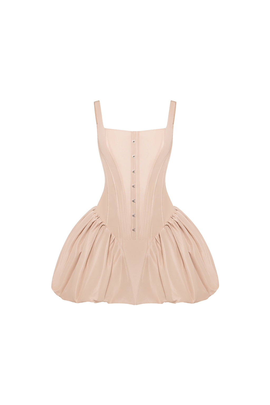 Корсетна мінісукня у кольорі капучино