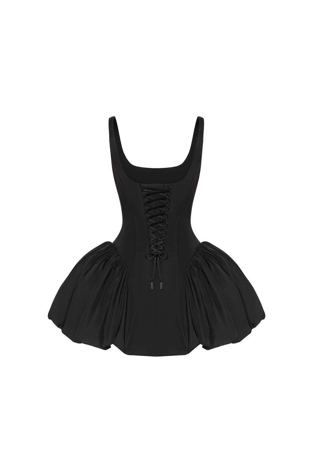 Корсетна мінісукня у чорному кольорі