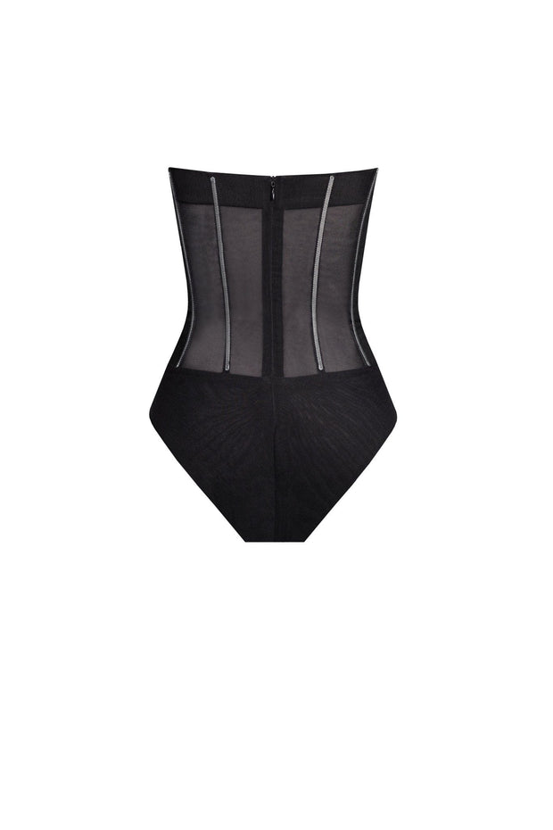 Crystal-covered fabulous black maxi dress - Milla