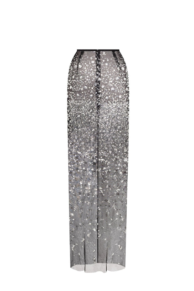 Crystal-covered fabulous black maxi dress - Milla