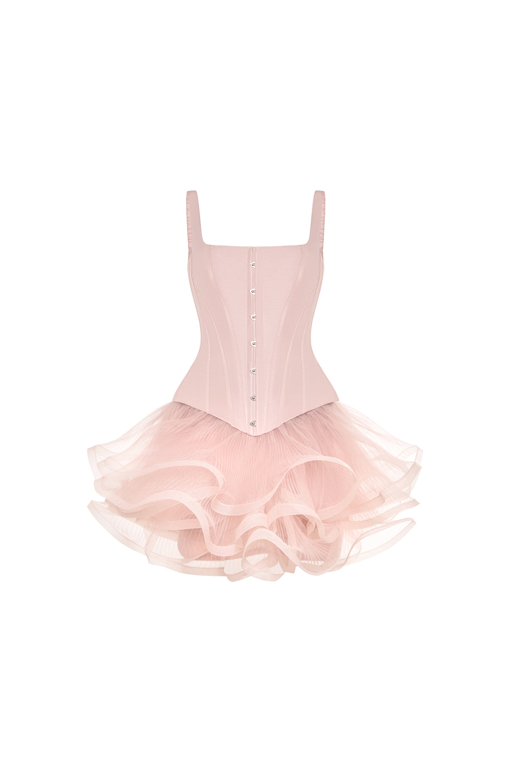 Рожевий корсет на бретелях