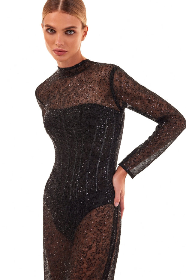 Crystal-embellished striking maxi dress - Milla