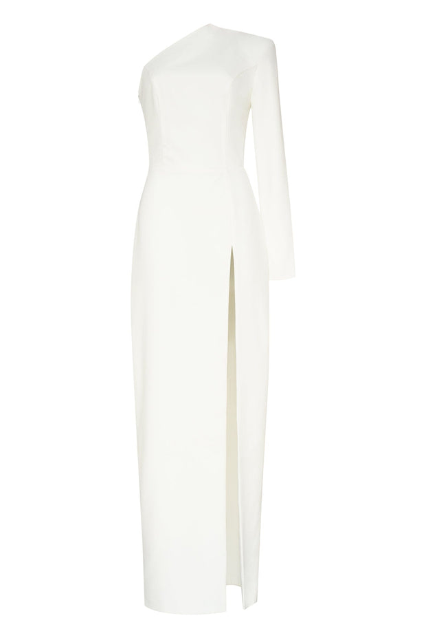 Navy Tender off-the-shoulder midi dress with shiny rhinestones - Milla