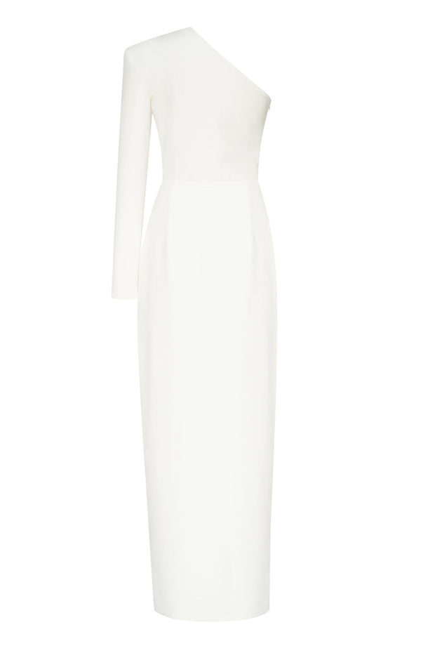 Navy Tender off-the-shoulder midi dress with shiny rhinestones - Milla