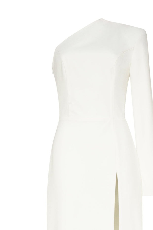 Navy Tender off-the-shoulder midi dress with shiny rhinestones - Milla