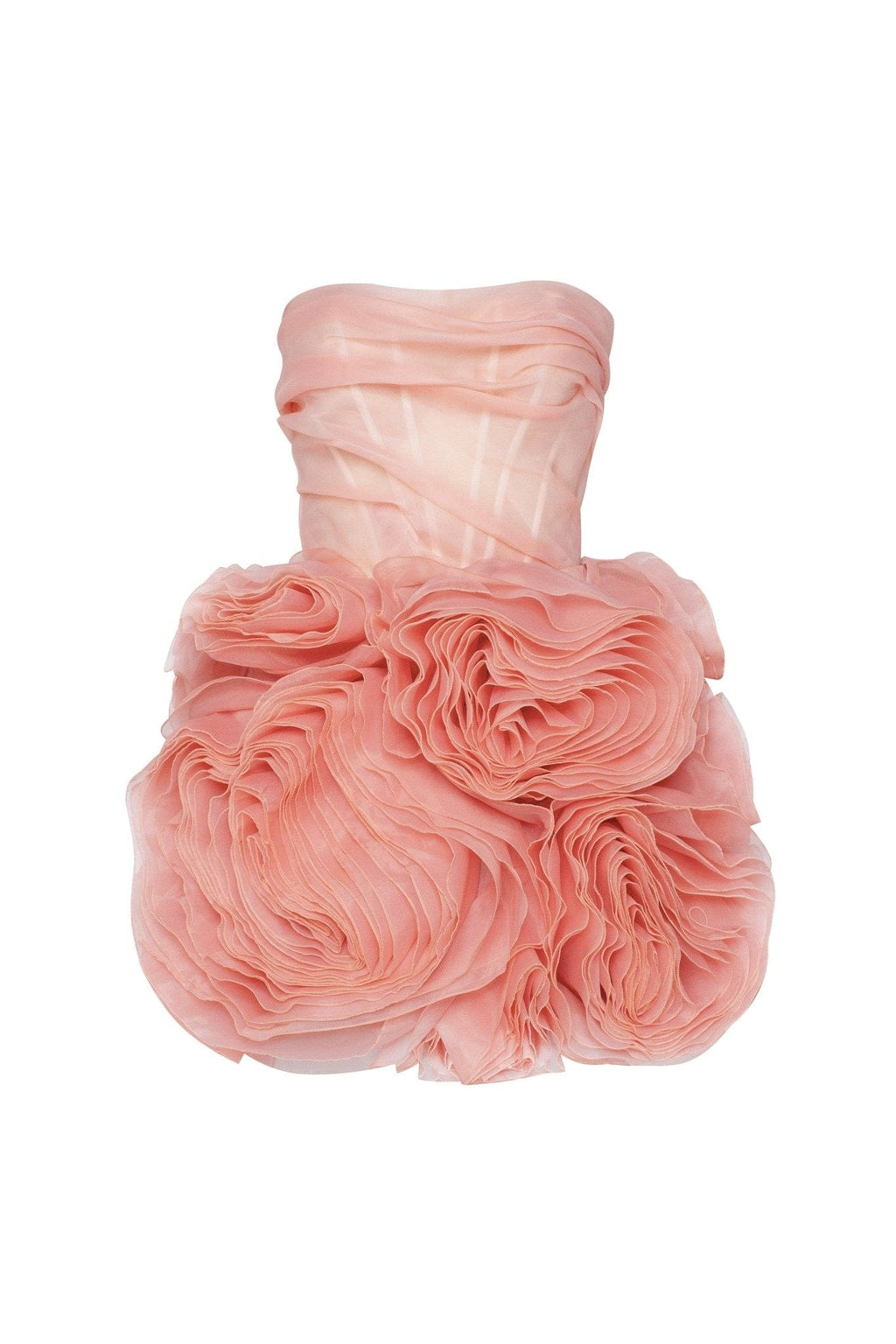 Appliquéd organza coral mini dress - Milla